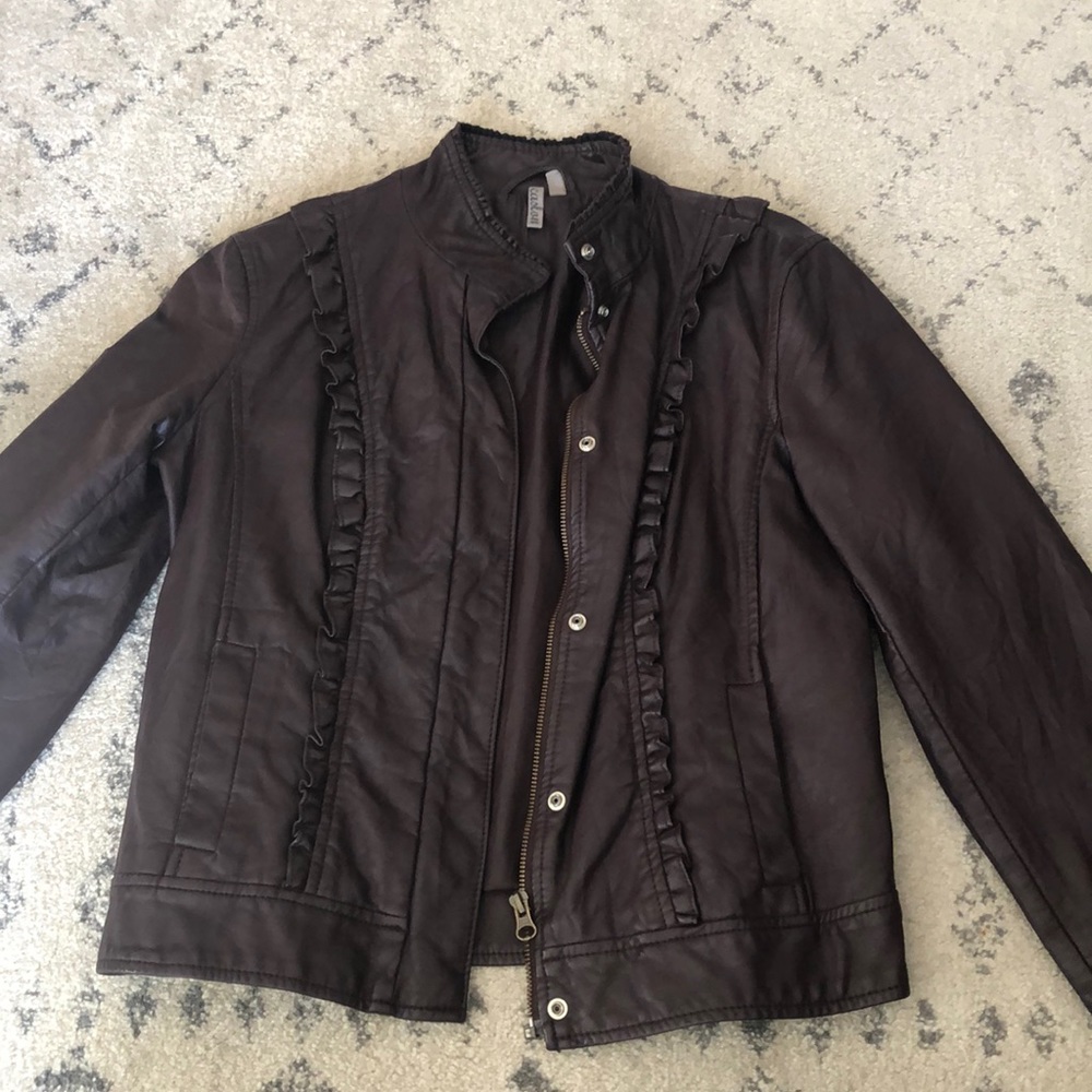 ✨Brown leather jacket✨